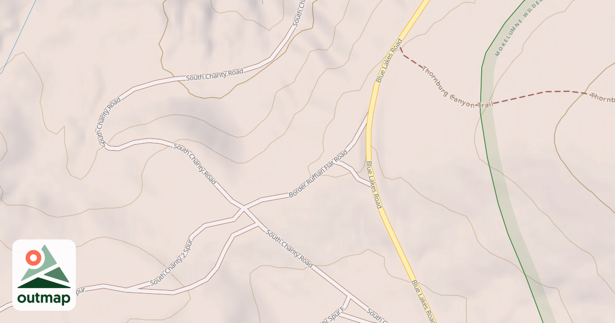 Map of BORDER RUFFIAN FLAT ROAD