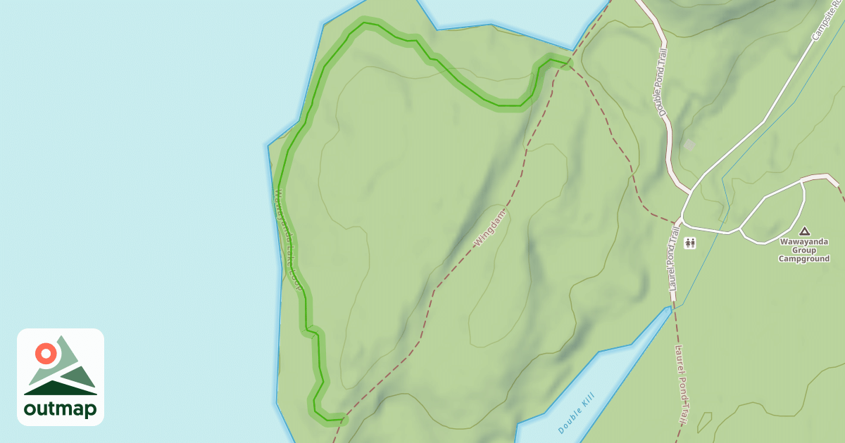 Map of Wawayanda Lake Loop