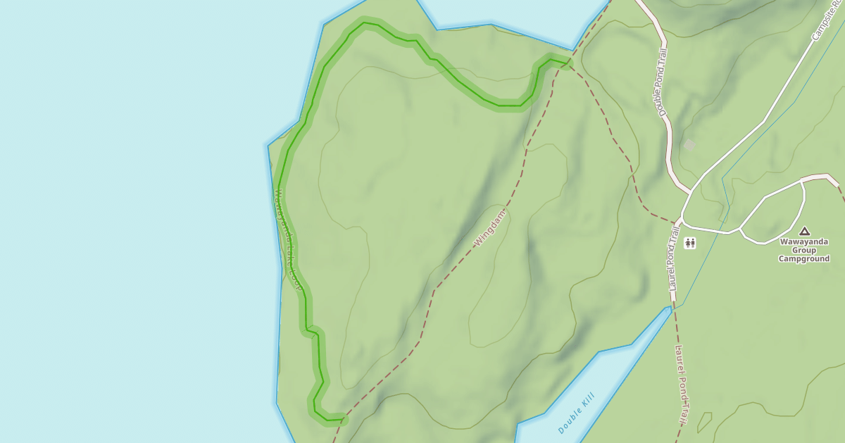 Map preview of Wawayanda Lake Loop