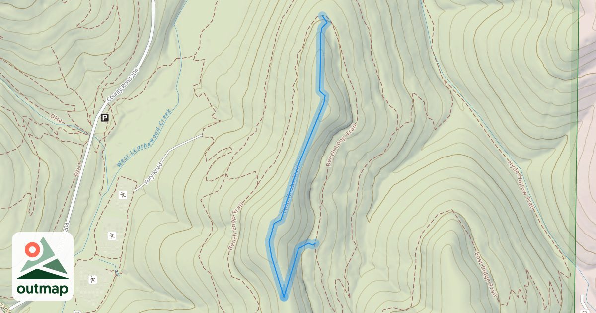 Map of Twin Knobs Trail