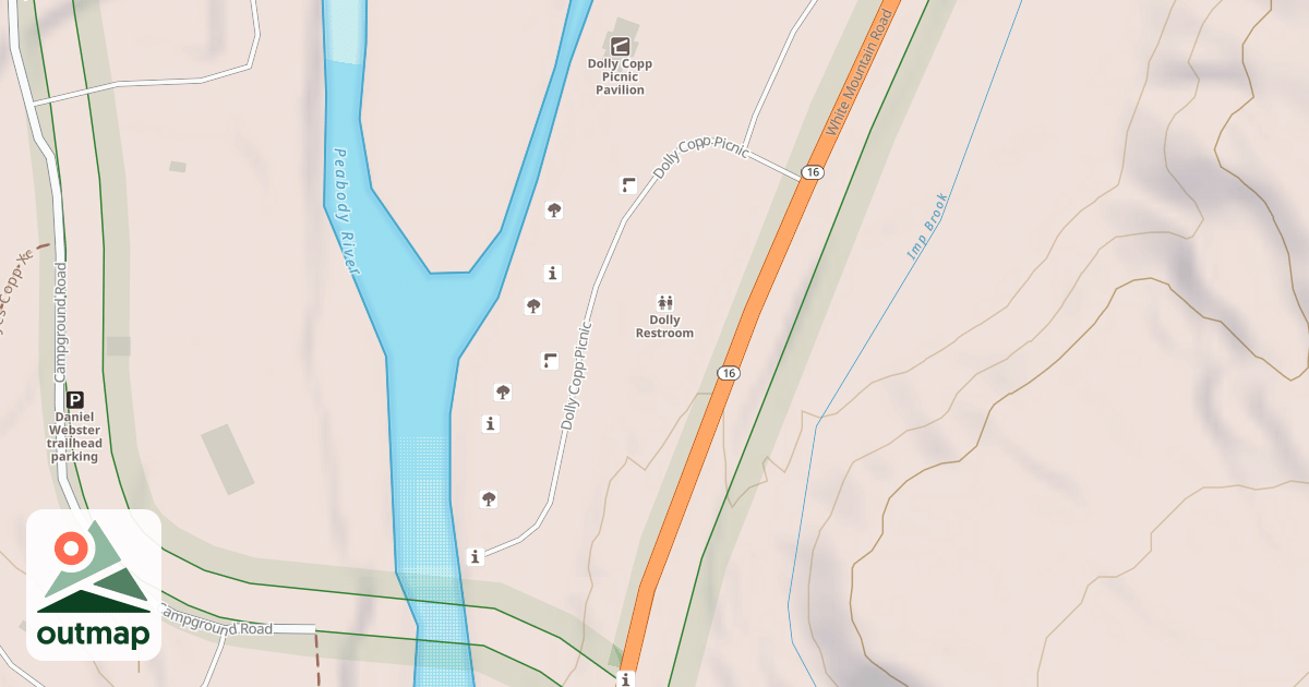 Map of DOLLY COPP PICNIC PAVILION