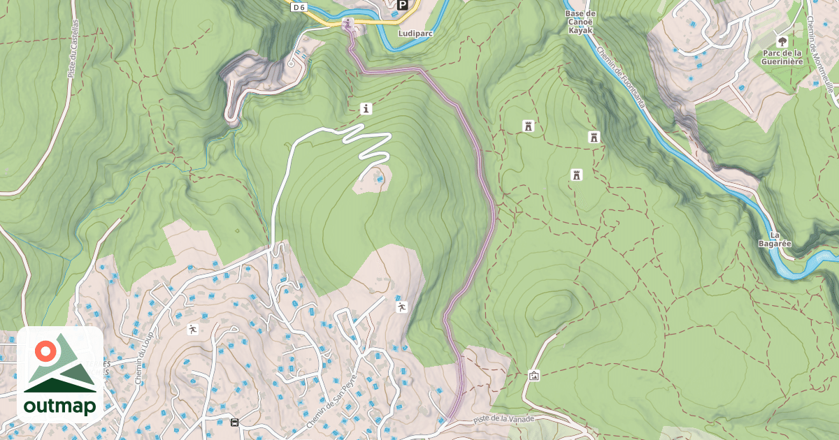 Map of Piste de la Colle Saint-Pierre