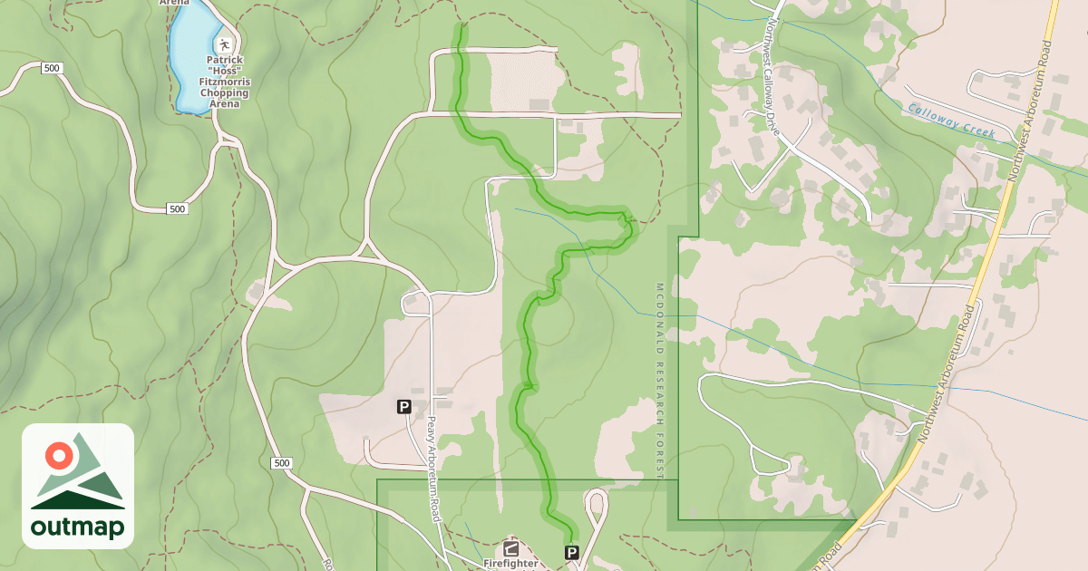 Map of Intensive Management Trail