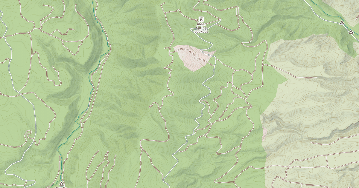 Map preview of USFS Motor Vehicle Use Map Roads {64C91B31-1074-4ABD-9B2F-9DD9C97E5C48}
