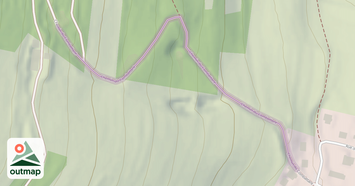 Map of Chemin du Combattant