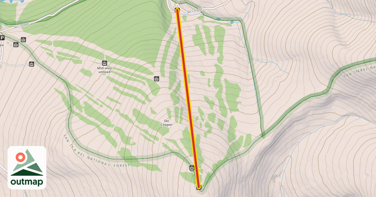 Map of Piney Basin Triple Chair