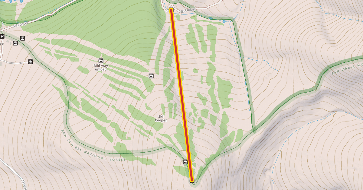 Map preview of Piney Basin Triple Chair