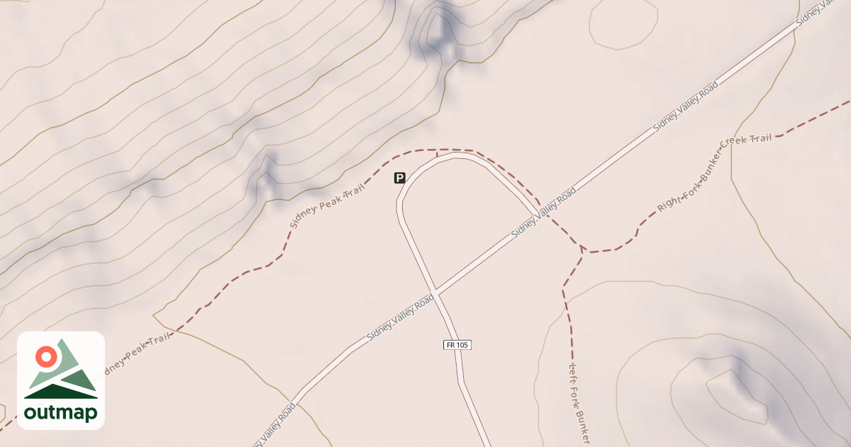Map of SYDNEY PEAKS TH
