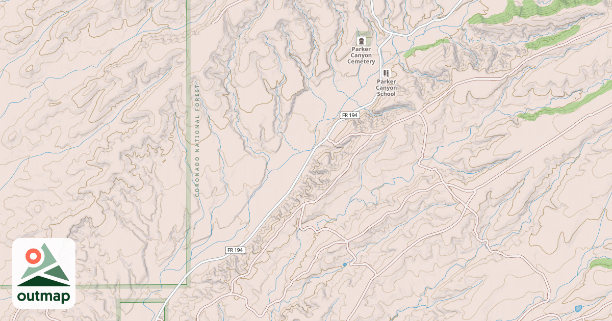 Map of PARKER CANYON