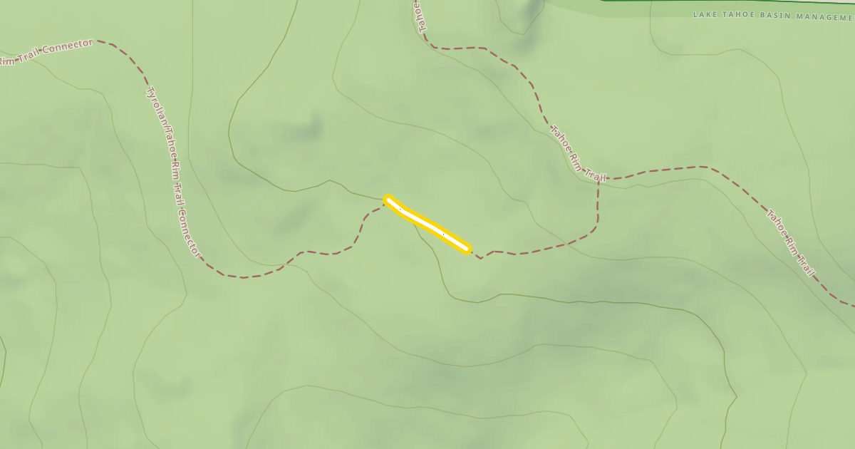 Map preview of Tyrolian/Tahoe Rim Trail Connector