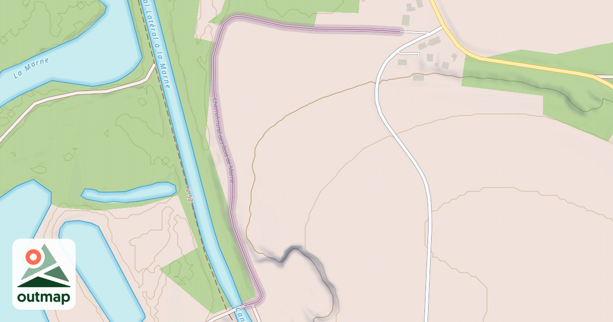 Map of Chemin rural des Bois de Marne