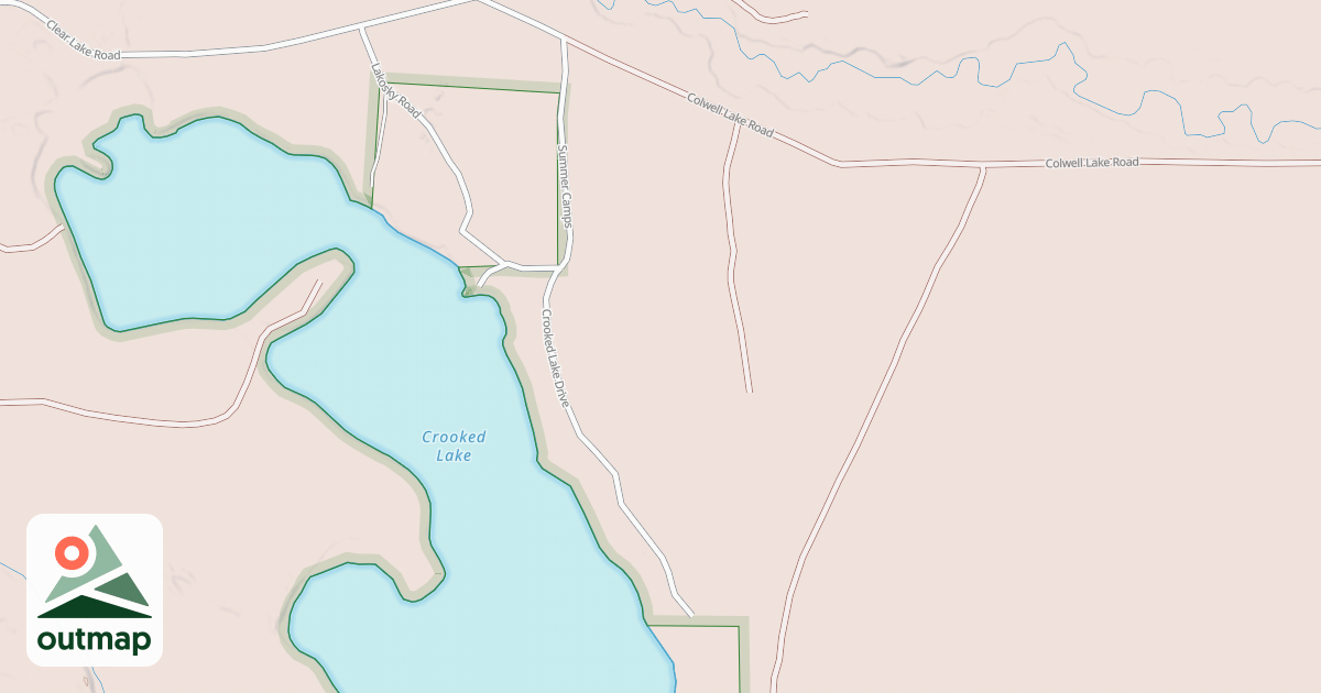 Map of CROOKED LAKE ROAD