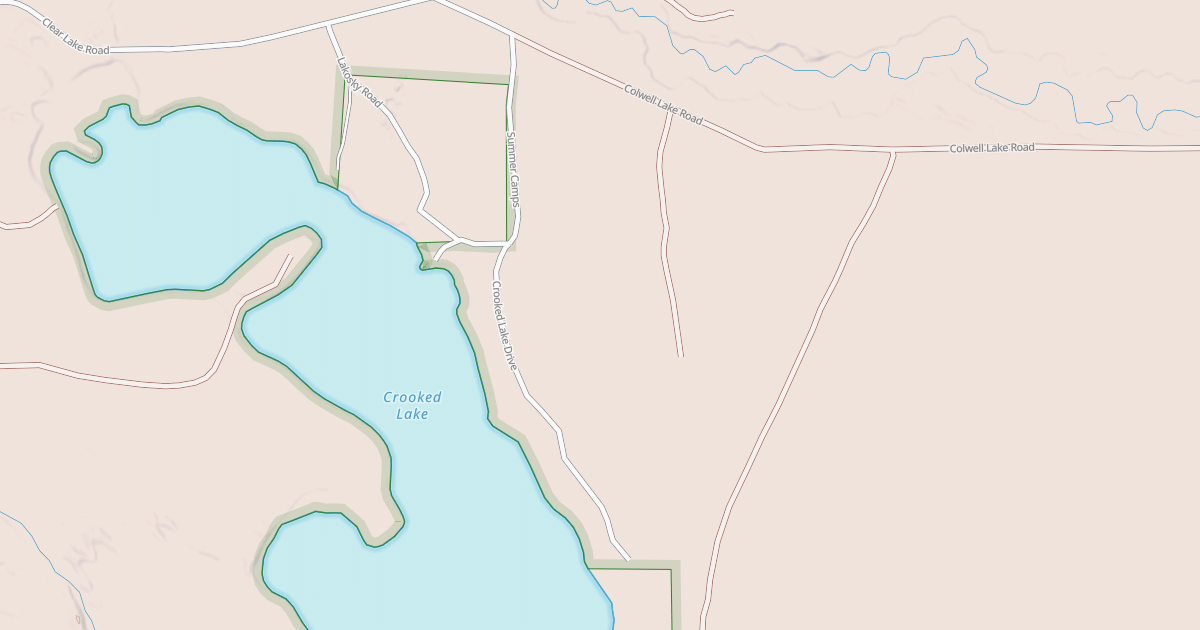 Map preview of CROOKED LAKE ROAD
