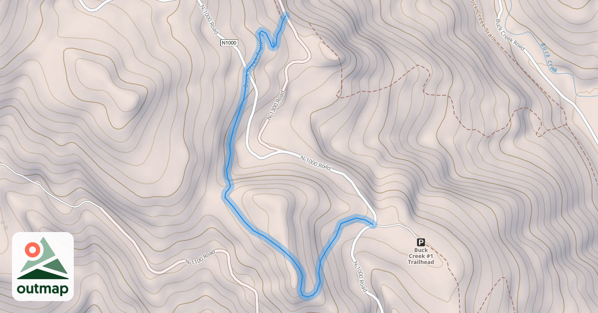 Map of Buck Creek Trail