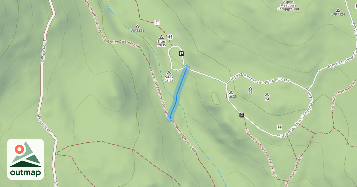 Map of Snowshoe Hare Connector To Mule Deer Trail