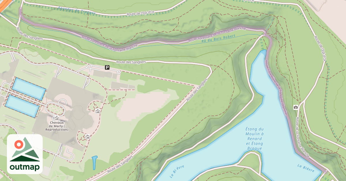 Map of Route Forestière de la Fontaine Blanche