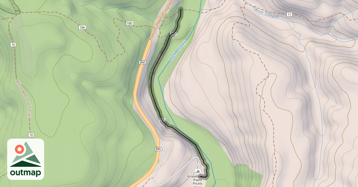 Map of Allens Bend Trail
