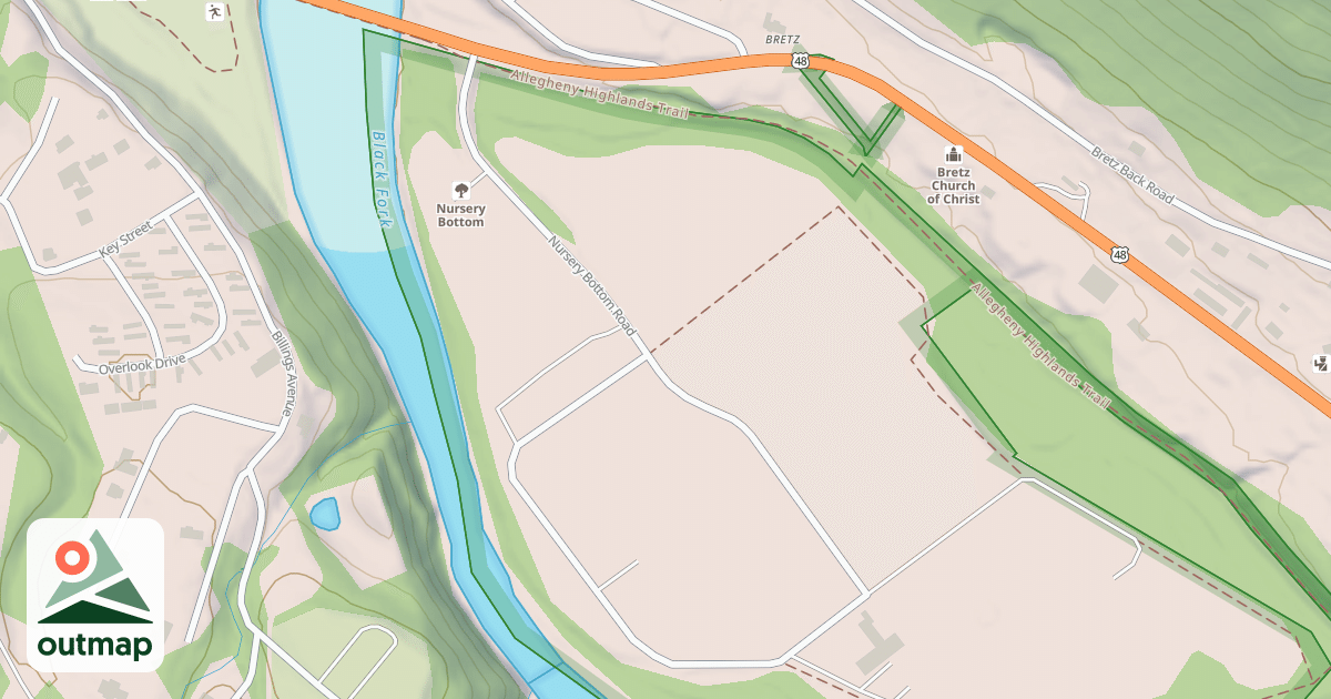 Map of PARSONS NURSERY