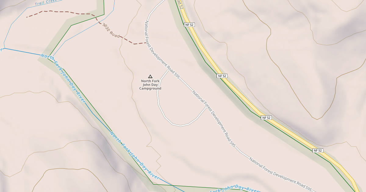 Map preview of NORTH FORK JOHN DAY CG LOOP