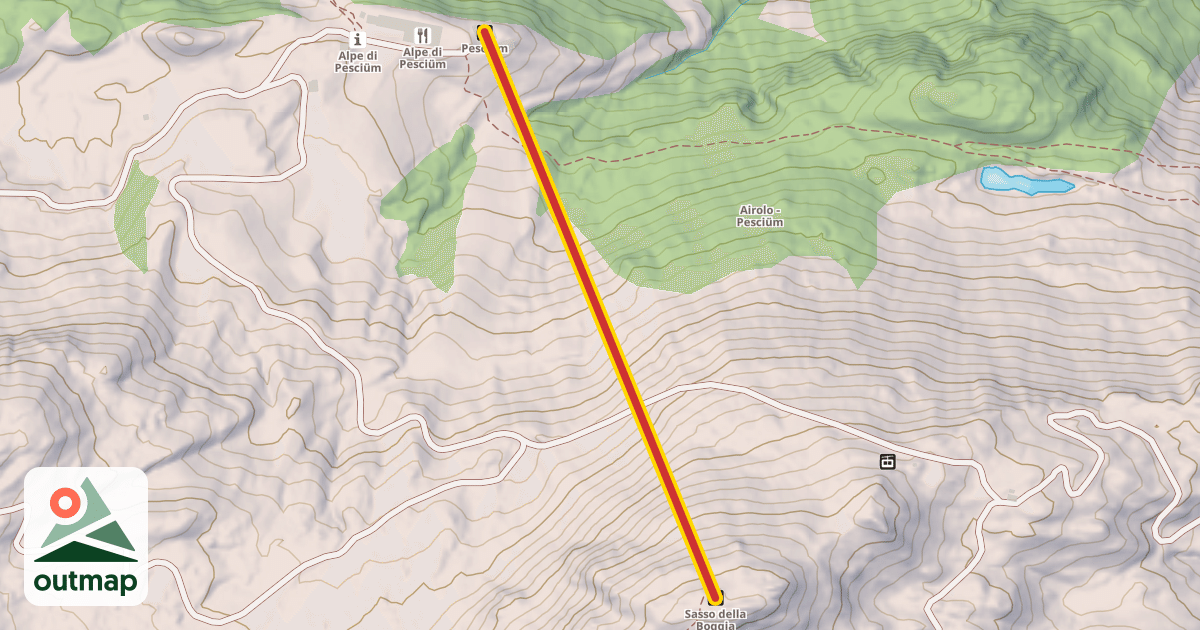 Map of (B) Pesciüm - Sasso della Boggia