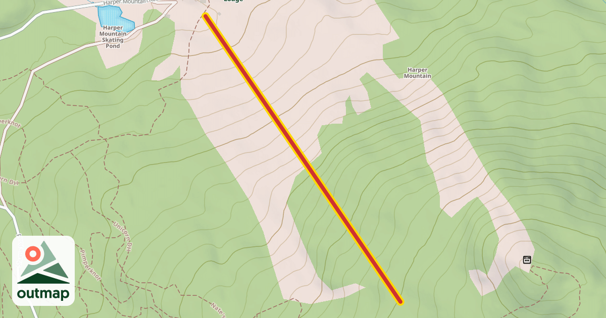 Map of Big T-Bar Lift