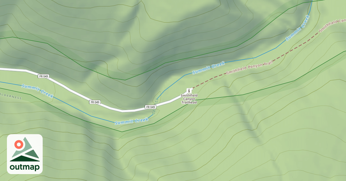 Map of SMITHFIELD CANYON T.H.
