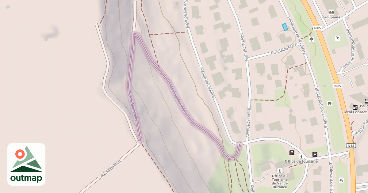 Map of Route de la Côte Saint-Marc