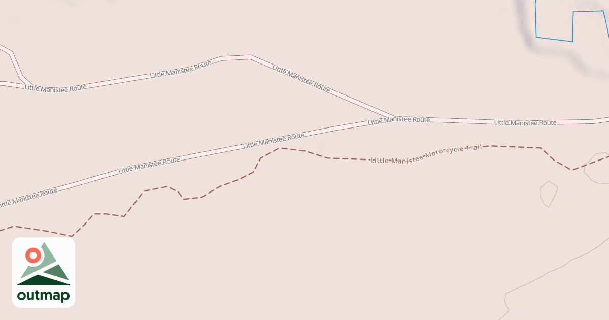 Map of Little Manistee Motorcycle Trail