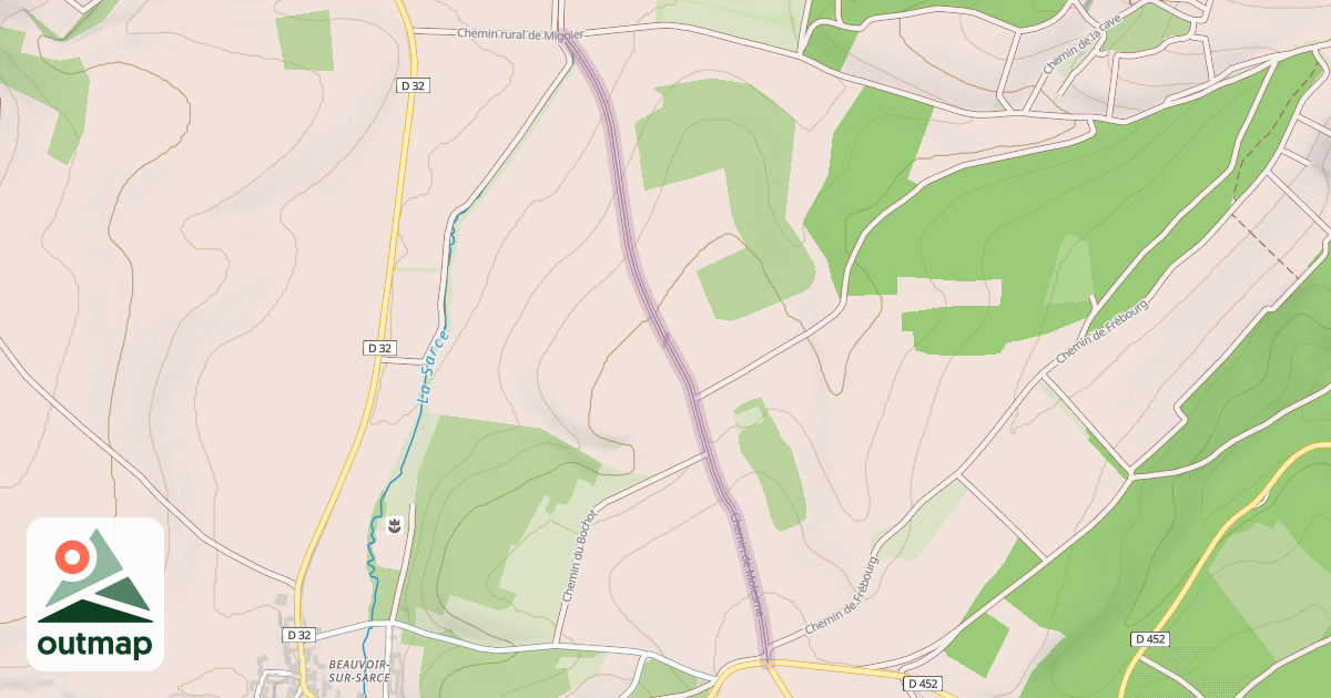 Map of Chemin de Molesme