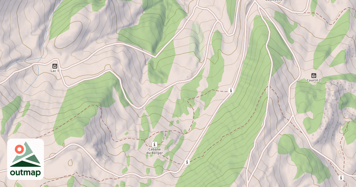 Map of Snowpark Ligne Bleue
