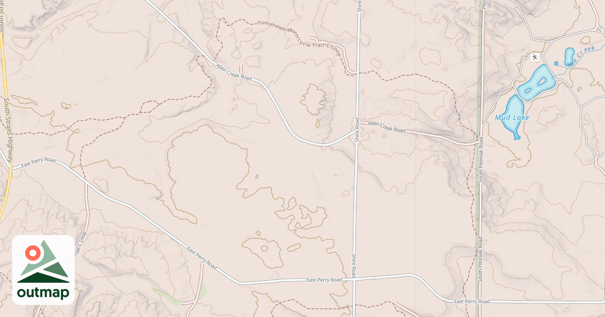 Map of Tomahawk Motorcycle Trail C Loop