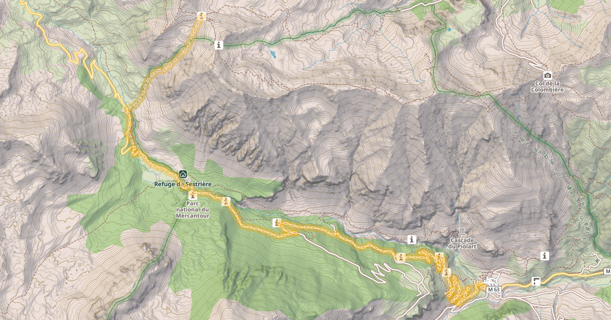 Map preview of Col de Colombart — NUSaint-Dalmas-le-Selvage