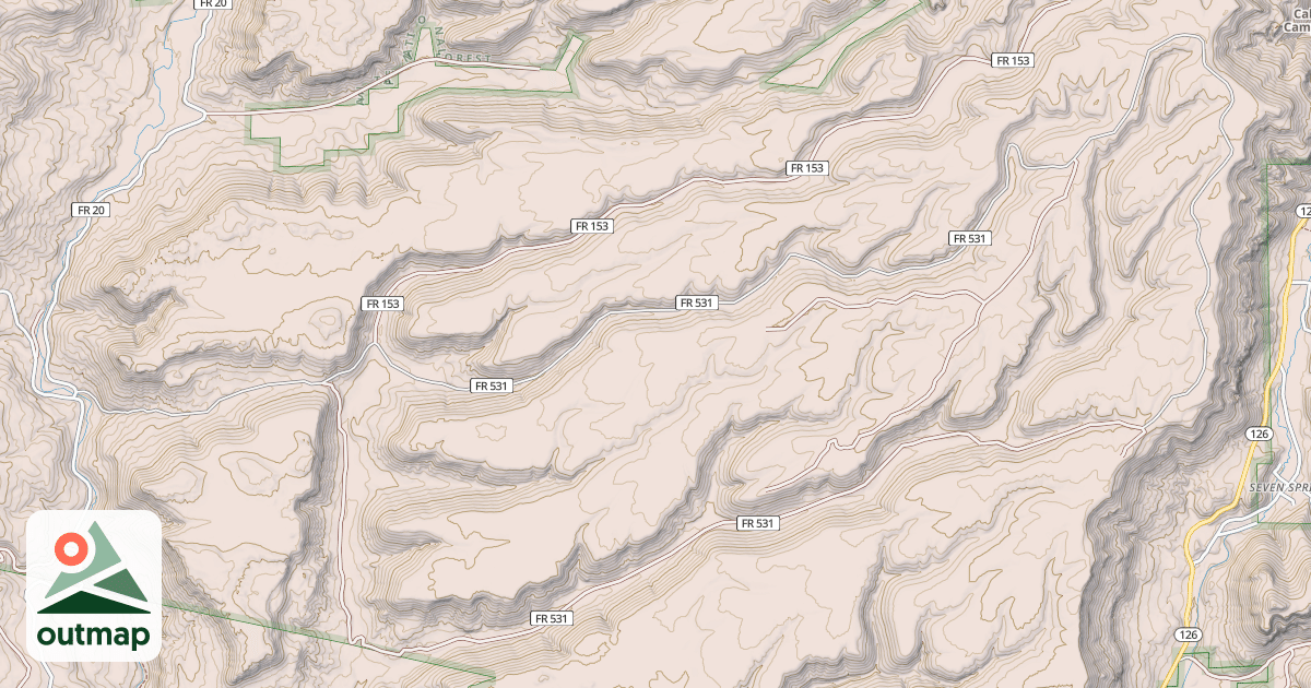 Map of MIDDLE FORK OJITOS