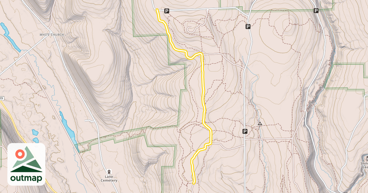 Map of Shindagin Hollow MAPPWD Access Road