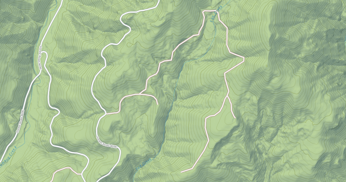 Map preview of USFS Motor Vehicle Use Map Roads {63A6827E-B267-4DEB-A484-0F4075A3C84A}