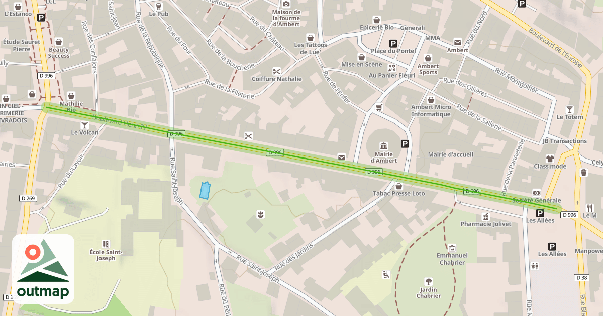 Map of Boulevard Henri IV