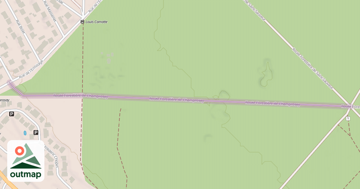 Map of Route Forestière de Champrosay