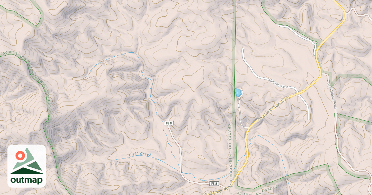 Map of UPPER CLIFF CK