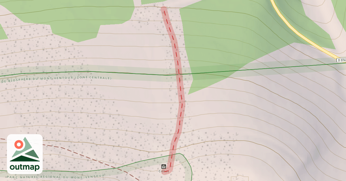 Map of La piste en "S"