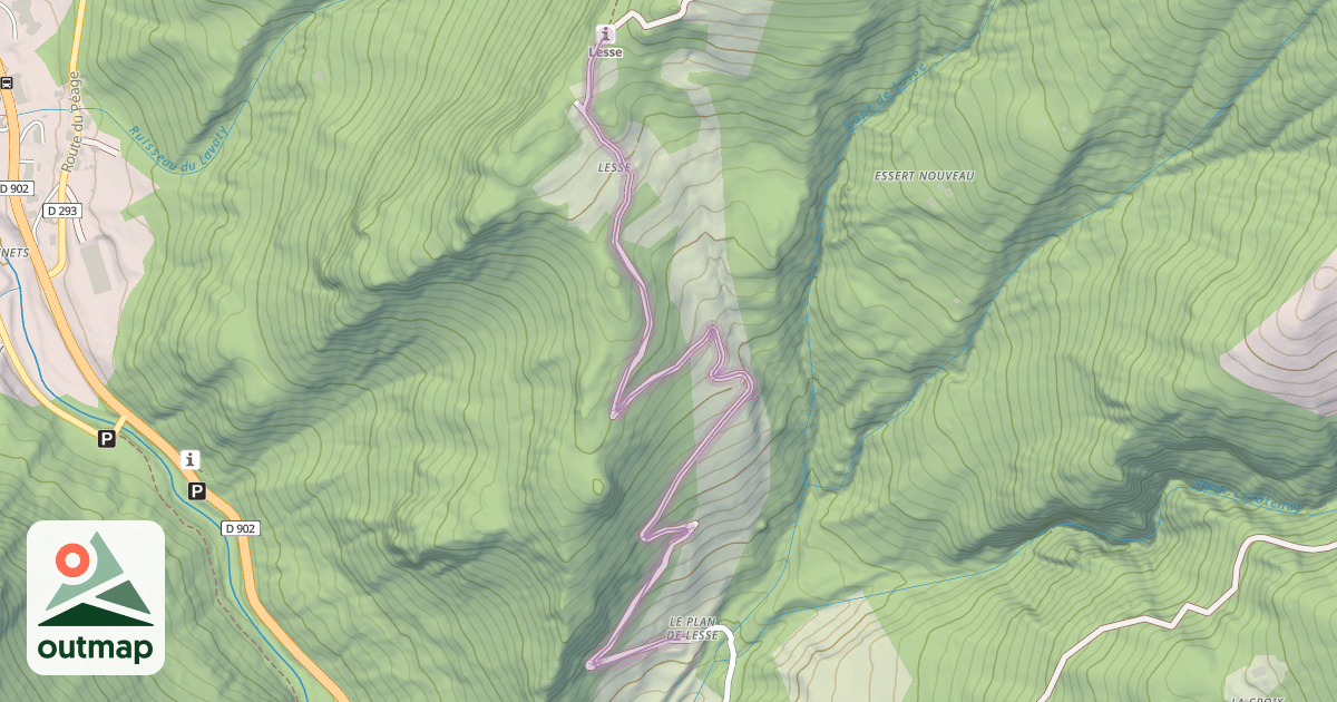 Map of Chemin rural de Lesse