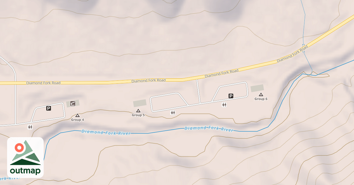 Map of DIAMOND FORK GROUP SITE 5