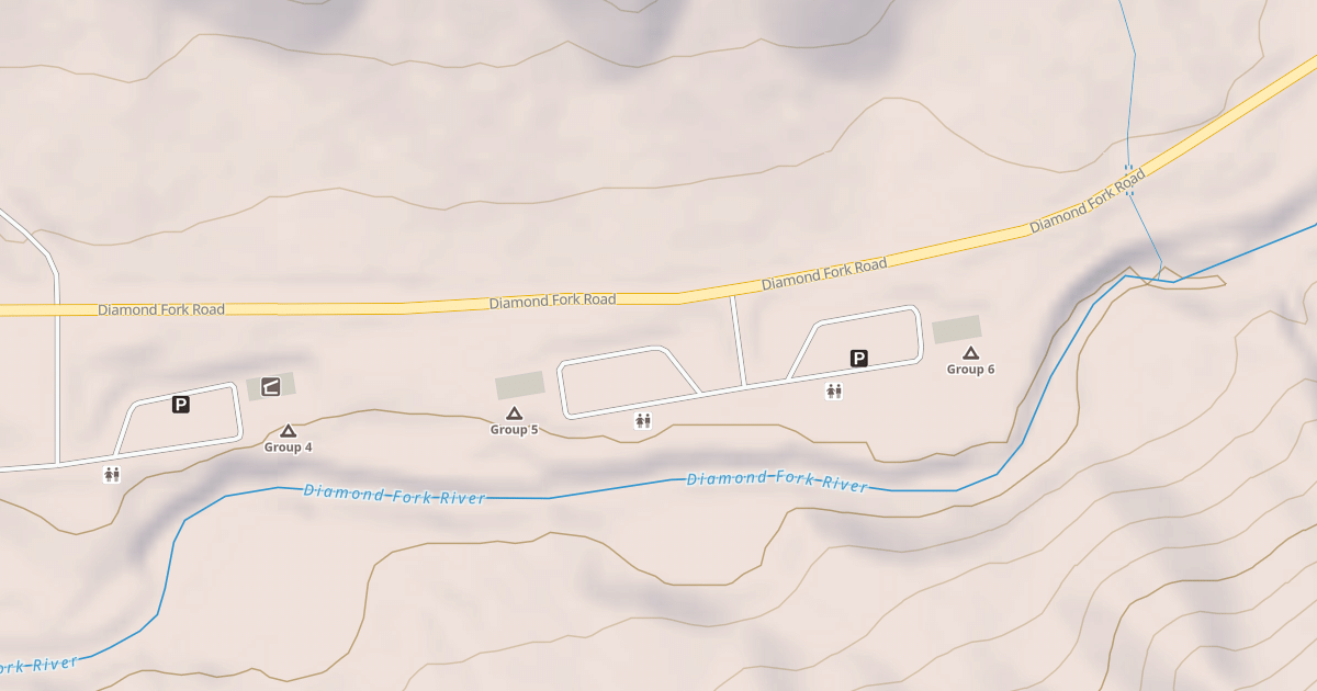 Map preview of DIAMOND FORK GROUP SITE 5
