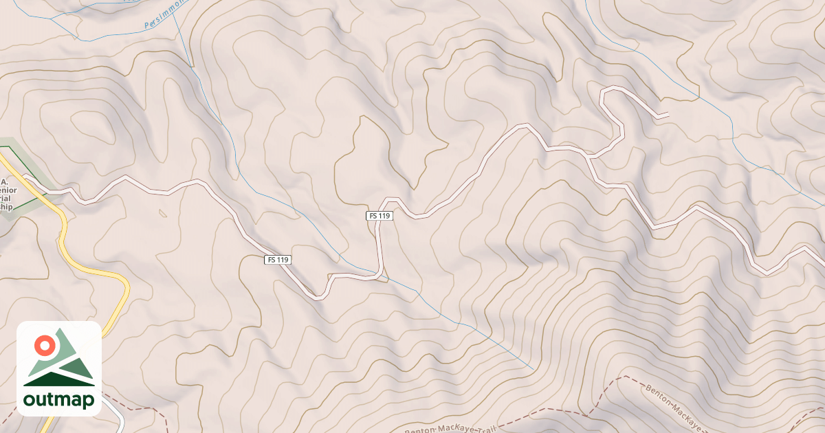 Map of PERSIMMON CREEK