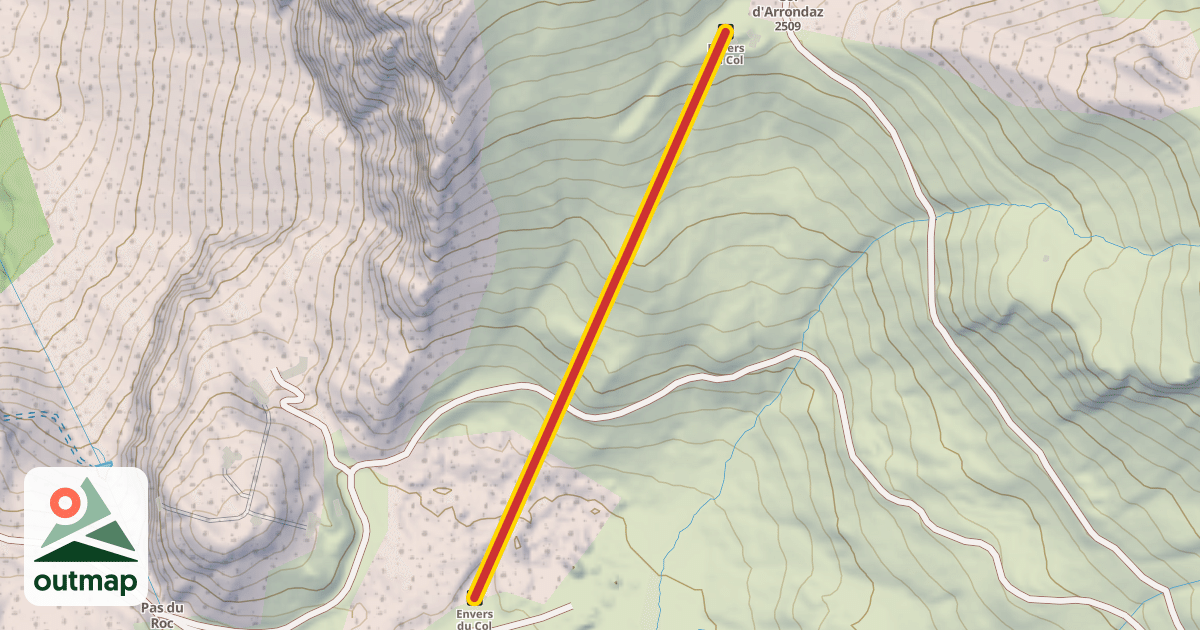 Map of Envers du Col
