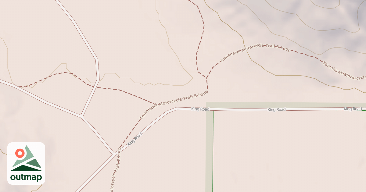 Map of Tomahawk Motorcycle Trail B Loop