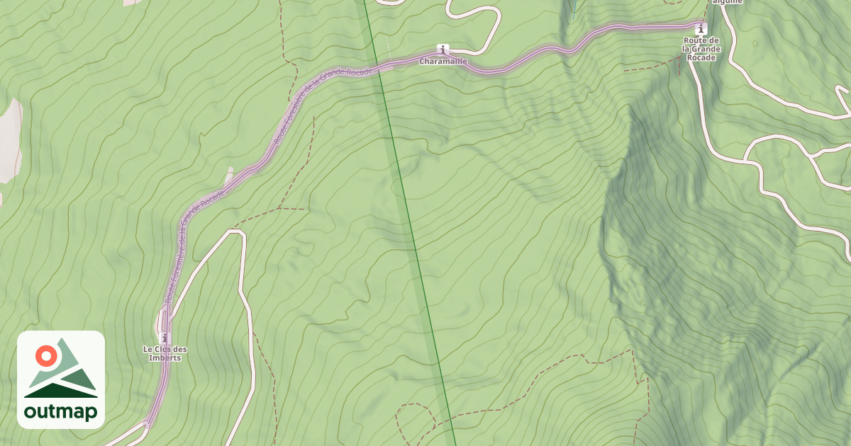 Map of Route Forestière de la Grande Rocade