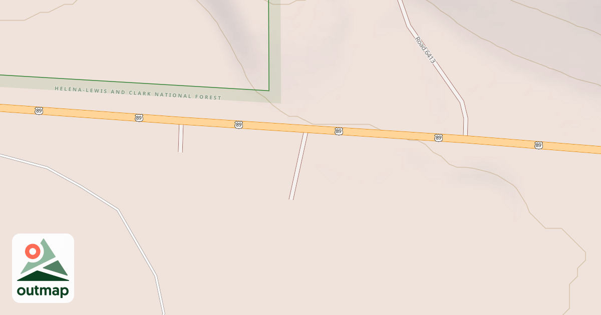 Map of HWY89 DISPERSED