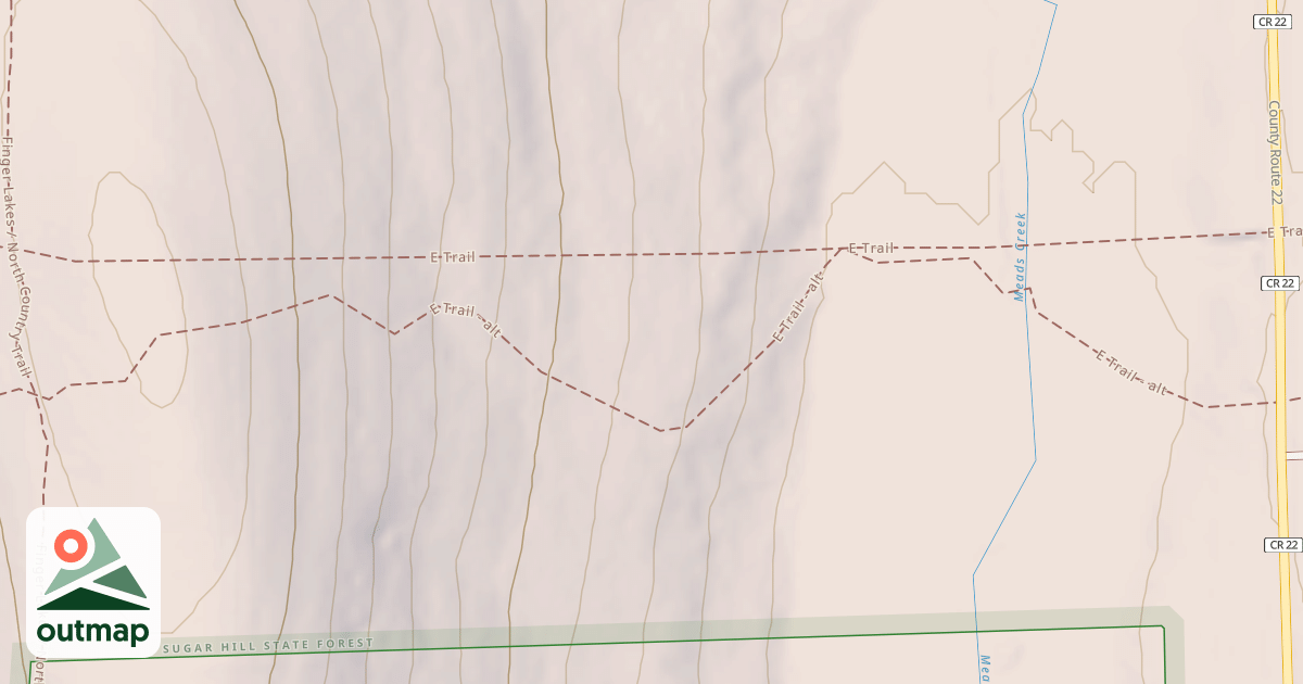 Map of E Trail