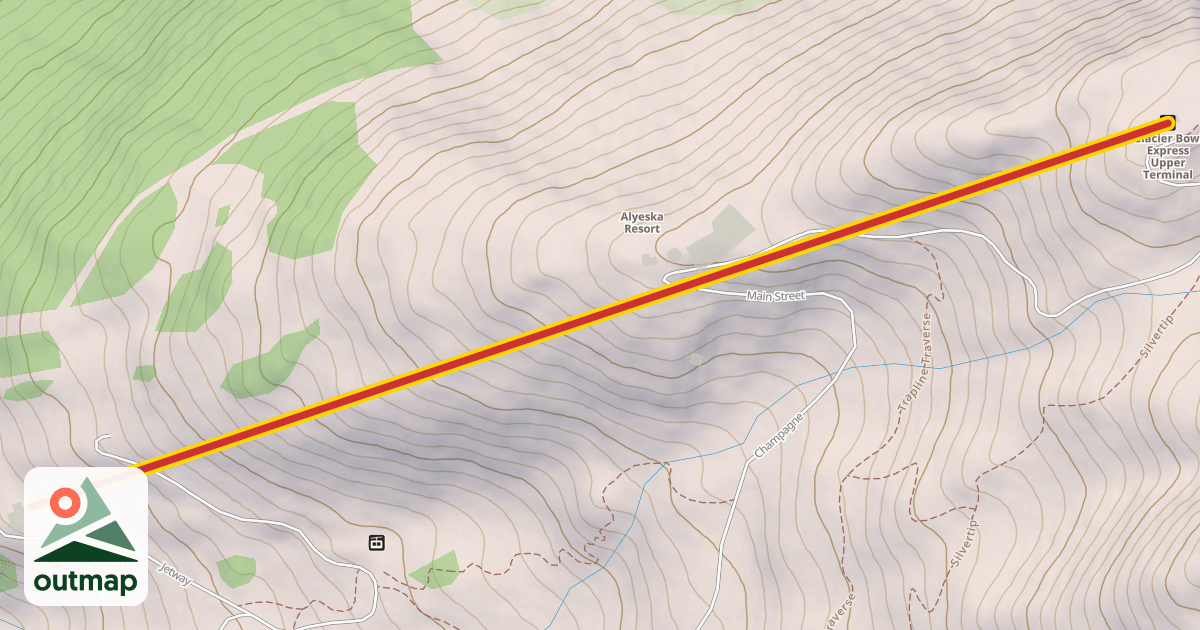 Map of Glacier Bowl Express