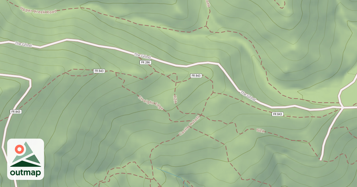 Map of Castle Cutoff Single Track
